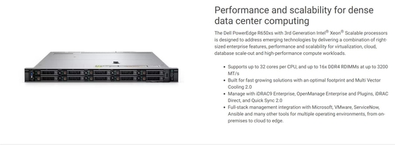 DELL EMC PowerEdge R650 Intel Xeon 4310 1U rackserver op ondernemingsniveau